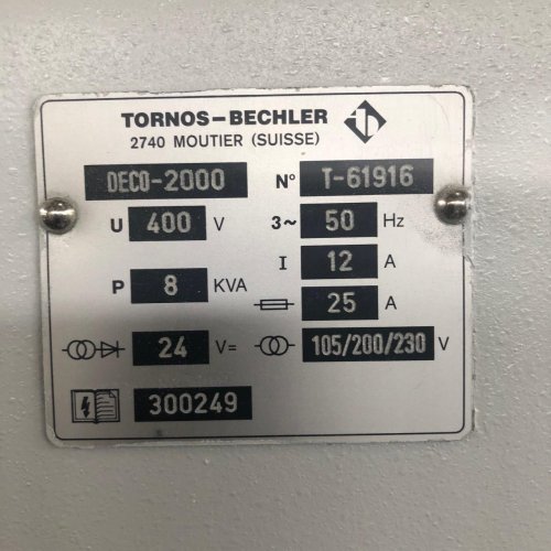 CNC Sliding Headstock Lathe TORNOS DECO 2000 10