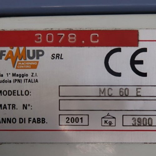 Centro de elaboraciòn de mandril vertical FAMUP MC60E
