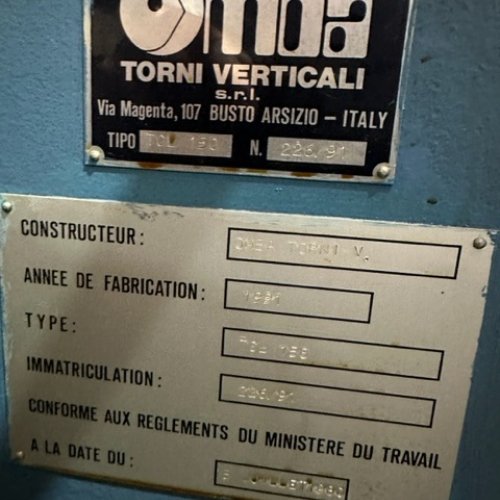 Tornio verticale OMBA TCL 150 CNC